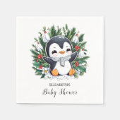 Serviette En Papier Baby shower Magic Pretty Penguin (Devant)