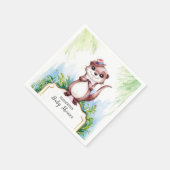 Serviette En Papier Baby shower Magique Otter (Coin)