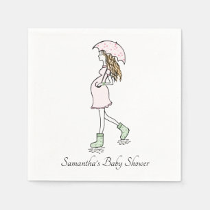Serviette En Papier Baby shower maman enceinte