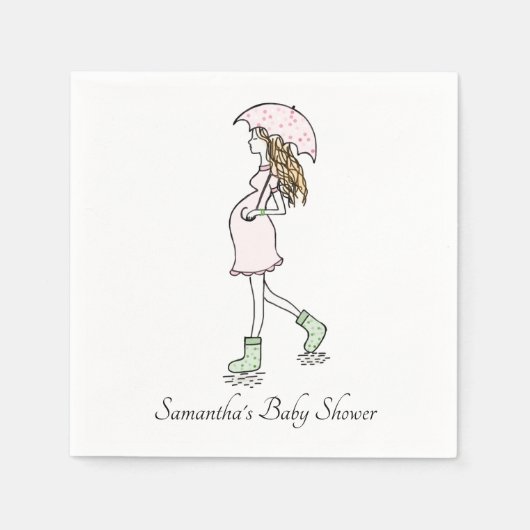 Serviette En Papier Baby shower maman enceinte (Devant)