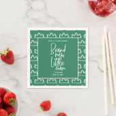 Serviette En Papier Baby shower manuscrit moderne (En situation)