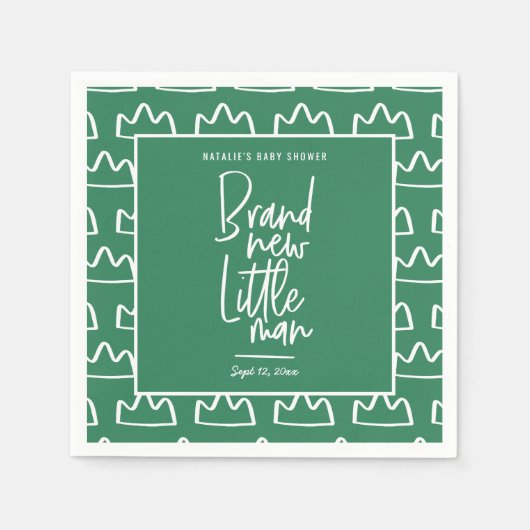 Serviette En Papier Baby shower manuscrit moderne (Devant)