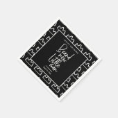 Serviette En Papier Baby shower manuscrit moderne (Coin)