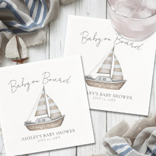 Serviette En Papier Baby-Shower Marin
