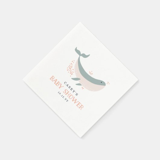 Serviette En Papier Baby shower Marine Life (Coin)