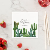 Serviette En Papier Baby shower Mexicain Cactus Papier de  (En situation)