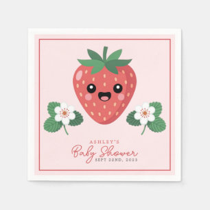 Serviette En Papier Baby Shower Mignon Fraise