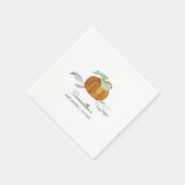Serviette En Papier Baby shower mignon serviettes Citrouille aquarelle (Coin)