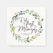 Serviette En Papier Baby Shower Mimosas D'abord (Devant)