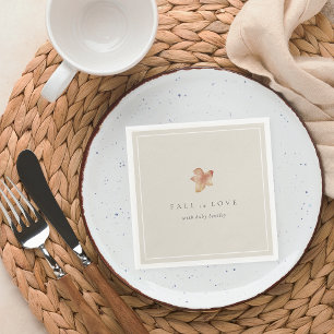 Serviette En Papier Baby shower minimaliste de feuille d'automne "Fall