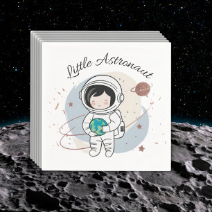 Serviette En Papier Baby shower minimaliste des petits astronautes