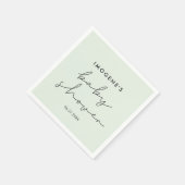 Serviette En Papier Baby shower minimaliste manuscrit (Coin)