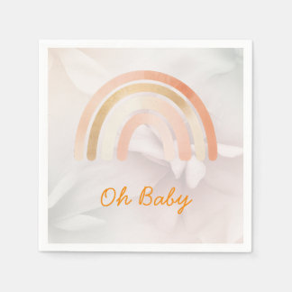 Serviette En Papier Baby shower minimaliste moderne Boho Rainbow