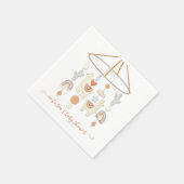 Serviette En Papier Baby shower mobile Boho Scandi serviettes (Coin)