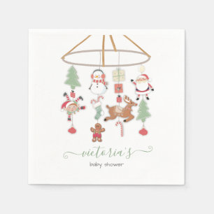 Serviette En Papier Baby shower mobile de Noël