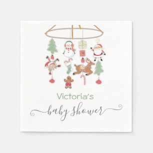 Serviette En Papier Baby shower mobile de Noël