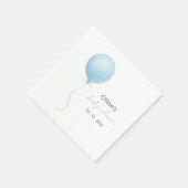 Serviette En Papier Baby shower moderne Blue Balloon Boy (Coin)