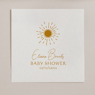 Serviette En Papier Baby shower moderne Boho Sunshine