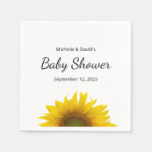 Serviette En Papier Baby shower moderne de genre tournesol neutre (Devant)