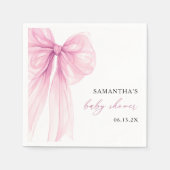Serviette En Papier Baby shower moderne de la boue rose (Devant)