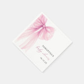 Serviette En Papier Baby shower moderne de la boue rose (Coin)