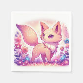 Serviette En Papier Baby shower moderne Magic Fox (Devant)