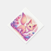 Serviette En Papier Baby shower moderne Magic Fox (Coin)