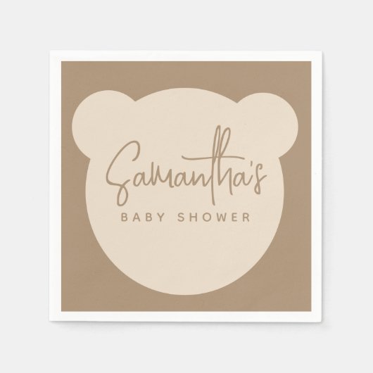 Serviette En Papier Baby shower moderne minimaliste (Devant)