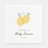 Serviette En Papier Baby shower moderne Pastel Citrus Lemons (Devant)