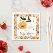 Serviette En Papier Baby shower Motif de Little Boo Halloween (En situation)