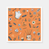 Serviette En Papier Baby shower Motif d'Halloween lunaire (Devant)