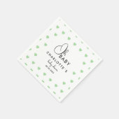 Serviette En Papier Baby shower Motif du coeur (Coin)