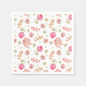 Serviette En Papier Baby shower Motif fleur sauvage (Devant)