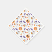 Serviette En Papier Baby shower Motif Halloween Citrouille Ghosts (Coin)