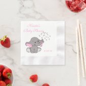 Serviette En Papier Baby Shower, Mouchoir en papier éléphant mignon (En situation)