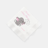 Serviette En Papier Baby Shower, Mouchoir en papier éléphant mignon (Coin)