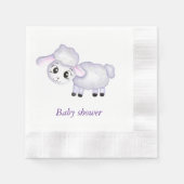 Serviette En Papier Baby Shower Mouton Petit Agneau (Devant)