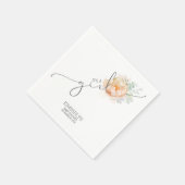 Serviette En Papier Baby shower mûr de fleurs de broche (Coin)
