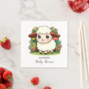 Serviette En Papier Baby shower mystique de moutons