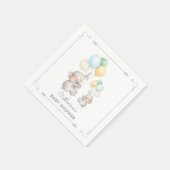 Serviette En Papier Baby shower Napkin Pastel moderne Elephant Paper (Coin)