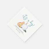 Serviette En Papier Baby shower Napkins Automne Citrouille bois (Coin)