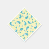 Serviette En Papier Baby shower Narval (Coin)