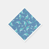Serviette En Papier Baby shower Narwhal Blue Boy Whale (Coin)
