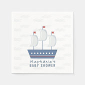 Serviette En Papier Baby shower Nautical Baby Boy (Devant)