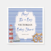 Serviette En Papier Baby shower Nautical Boy (Devant)
