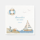 Serviette En Papier Baby shower Nautical Boy (Devant)