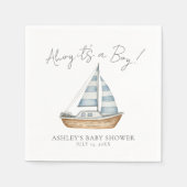 Serviette En Papier Baby shower Nautical Ocean Boy (Devant)