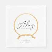 Serviette En Papier Baby shower nautique minimal Ahoy Boy's (Devant)