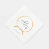 Serviette En Papier Baby shower nautique minimal Ahoy Boy's (Coin)