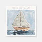 Serviette En Papier Baby shower nautique Personnalisé (Devant)